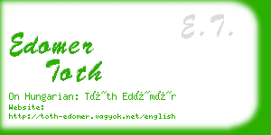 edomer toth business card